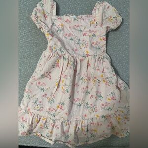 Gymboree Pink Floral Tiered Cotton Dress